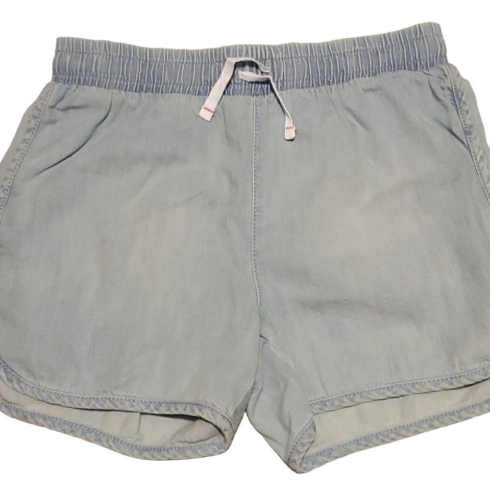 Cat & Jack Girls Size 10/12 Blue Denim Pull on Shorts